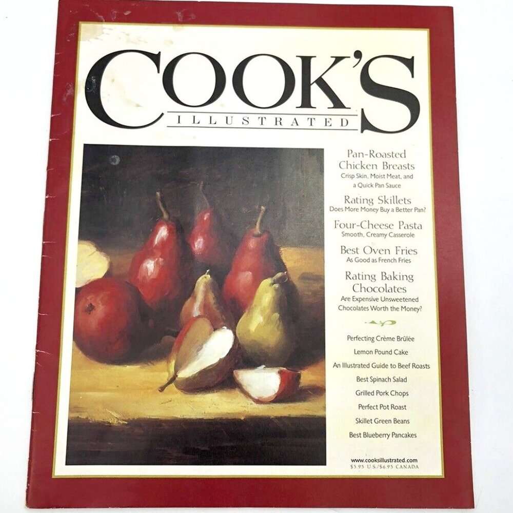 Cook's Illustrated Magazine Pears with Root Vegetables Back Cover